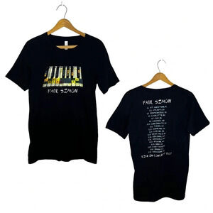 PAUL SIMON 2017 Double Graphic Spell Out Concert Tour Short Sleeve T Shirt